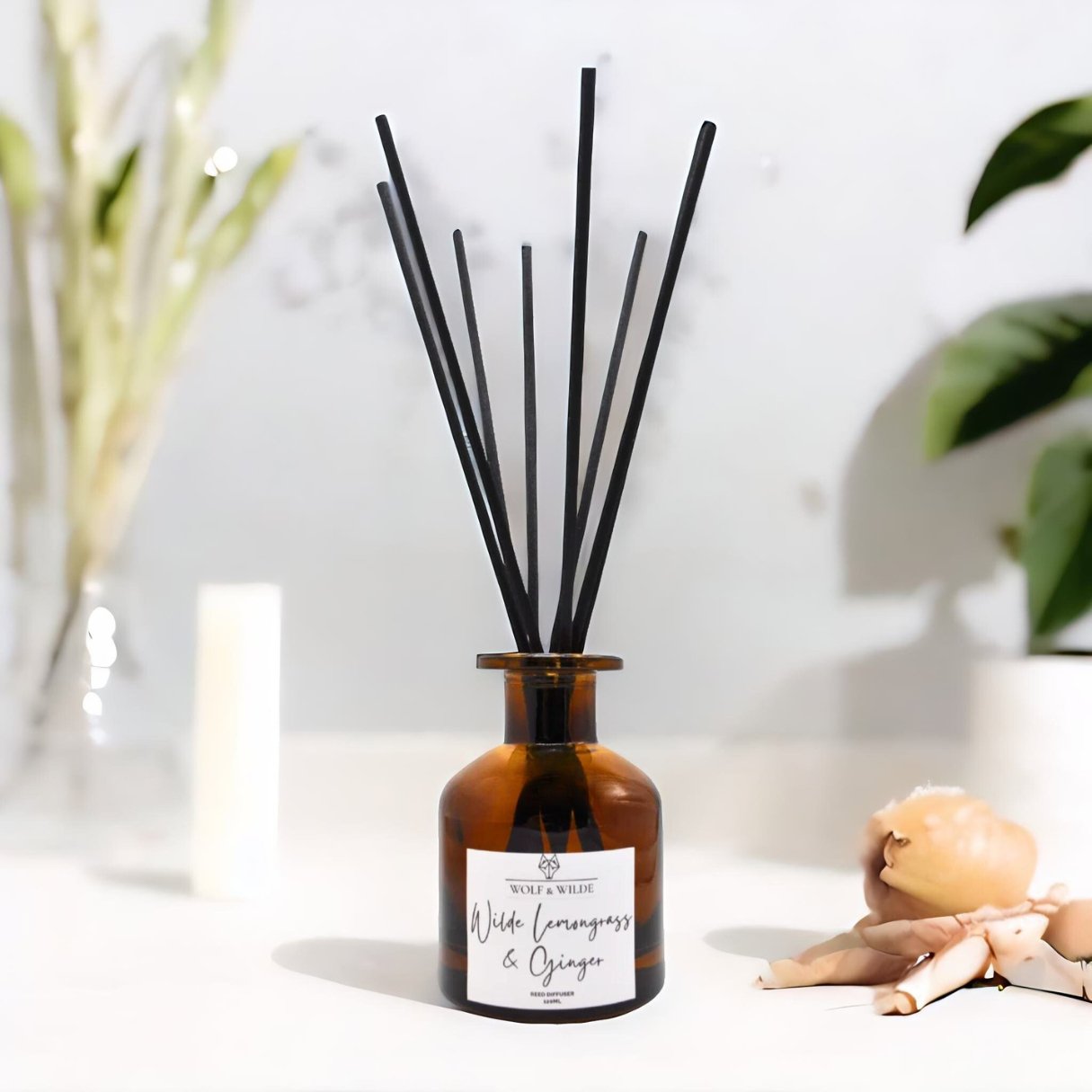 Wilde Lemongrass And Ginger 120ml Reed Diffuser With 8 Reeds Wolf And Wilde